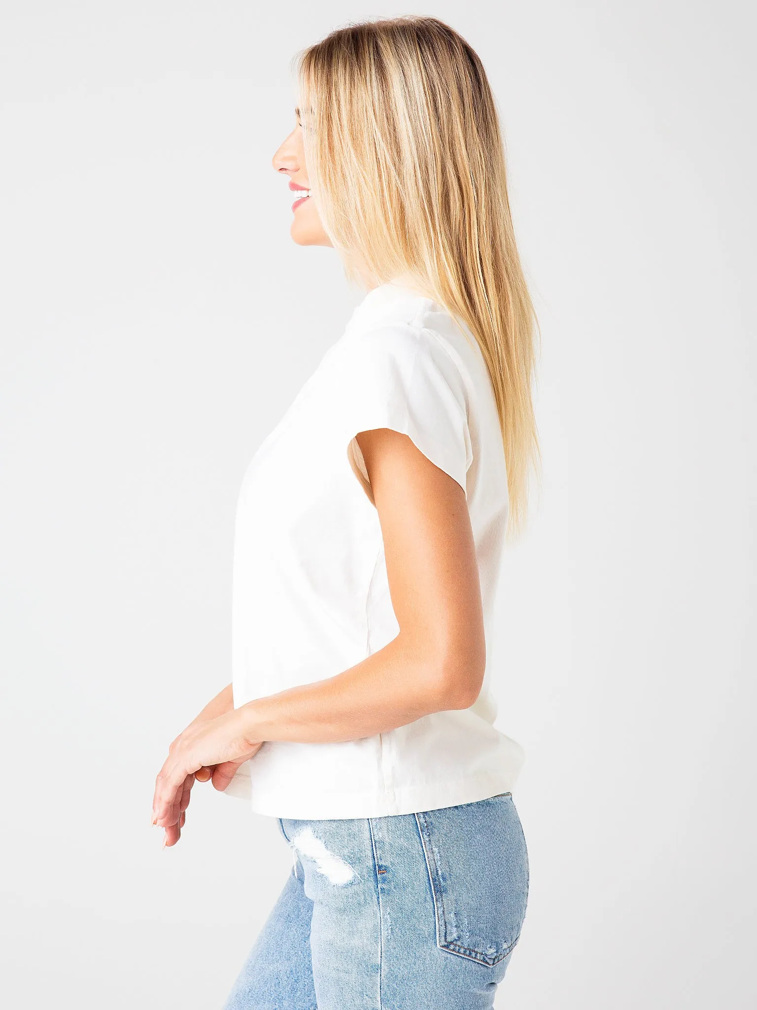 Agolde Women's Anika Cap Sleeve Tee