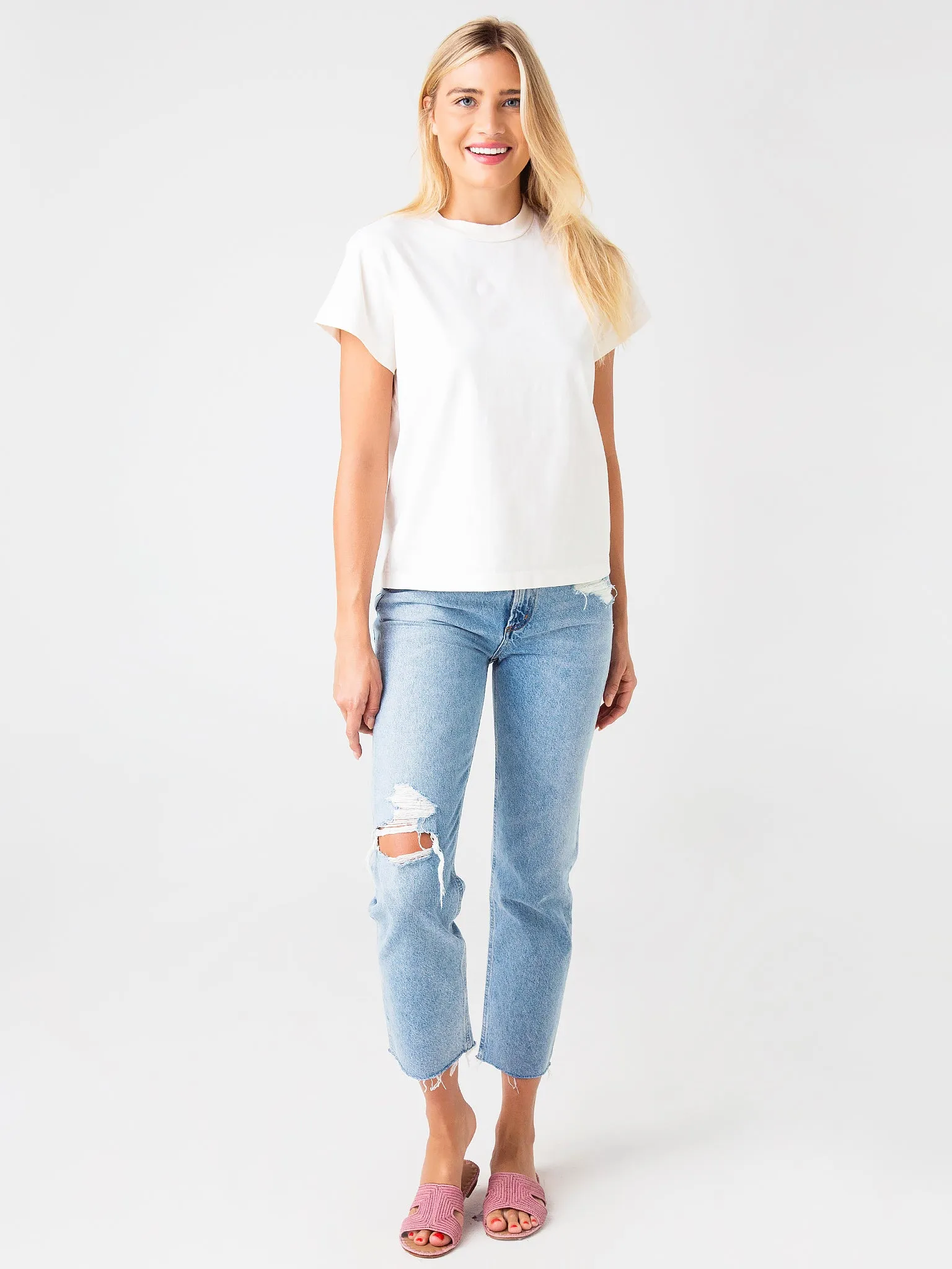 Agolde Women's Anika Cap Sleeve Tee