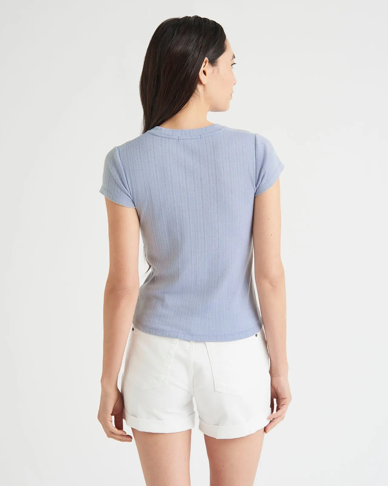 Arlie Pointelle Short Sleeve Tee