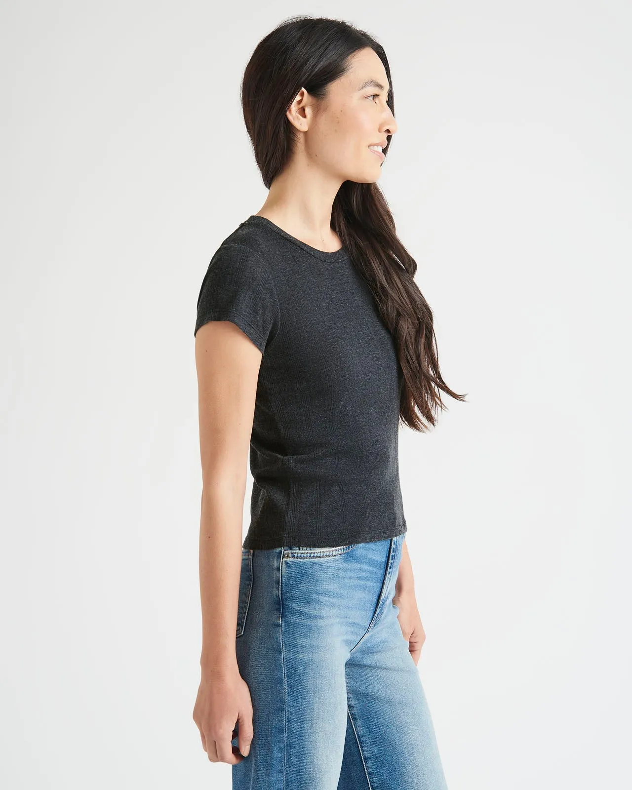 Arlie Pointelle Short Sleeve Tee