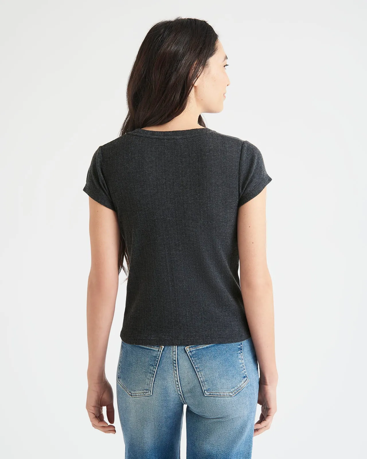 Arlie Pointelle Short Sleeve Tee