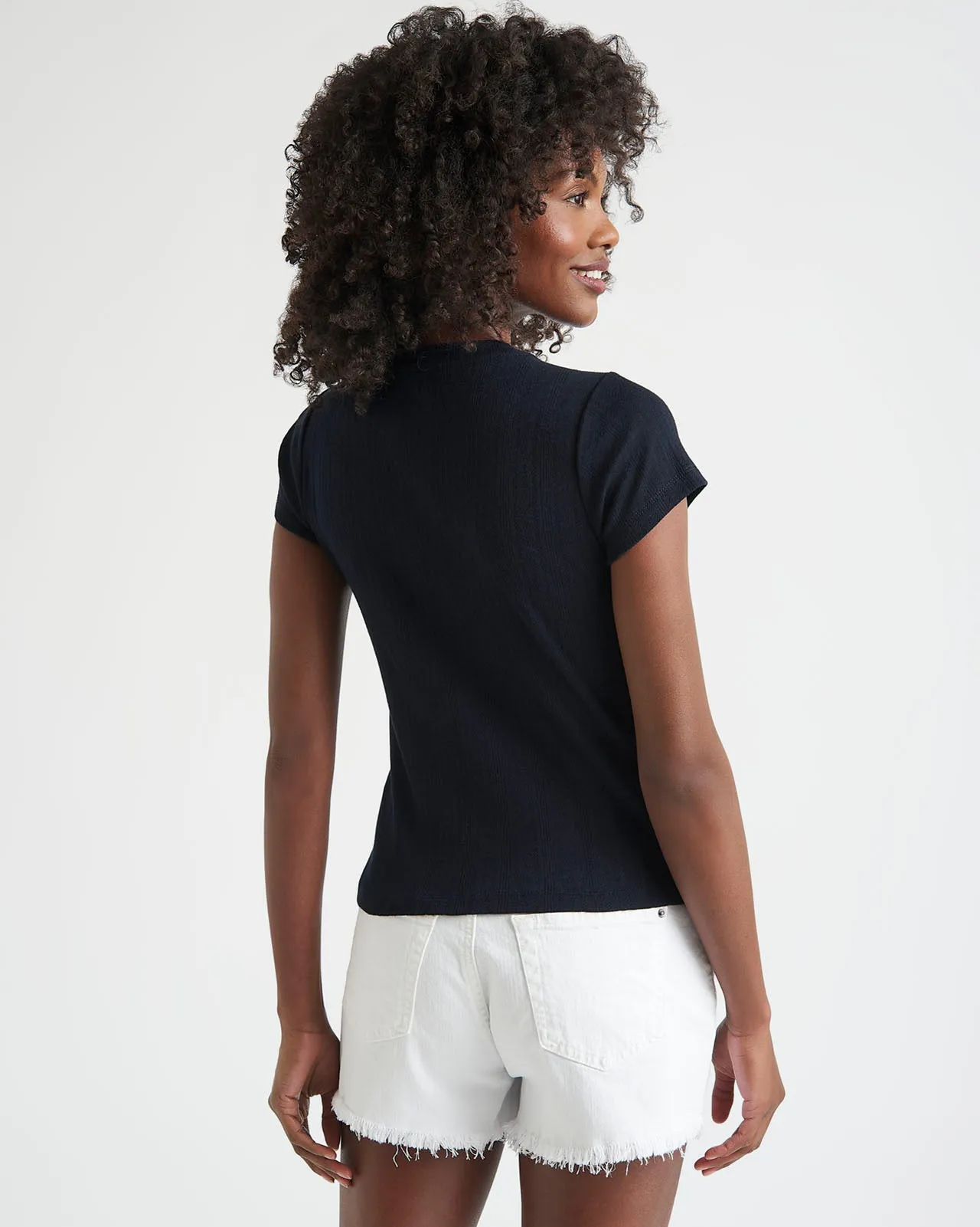 Arlie Pointelle Short Sleeve Tee