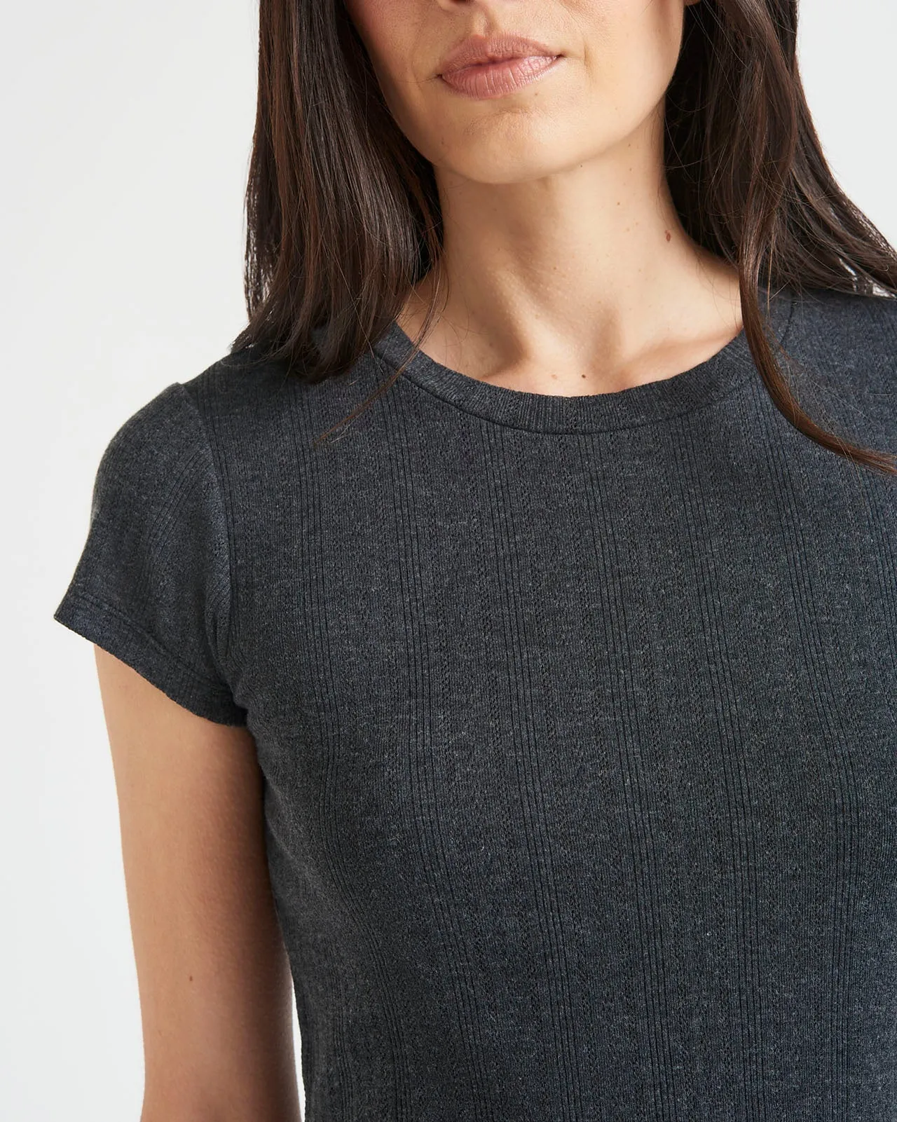 Arlie Pointelle Short Sleeve Tee