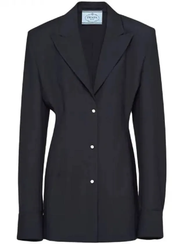 Belted mohair single jacket 270012