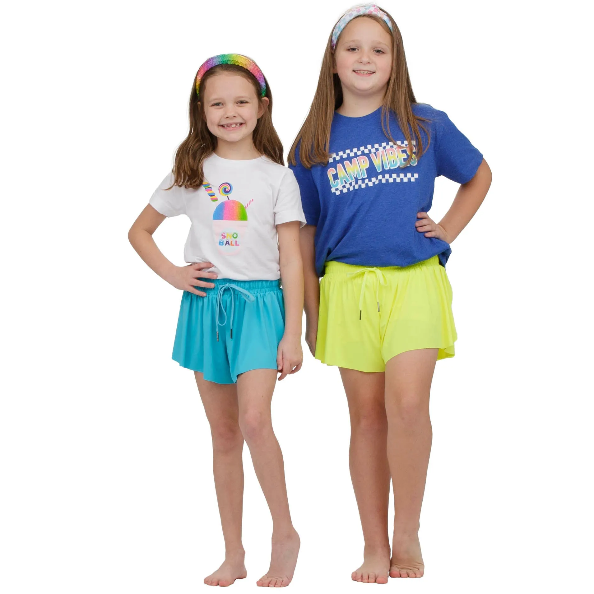 Butterfly Flowy Short in Neon Yellow
