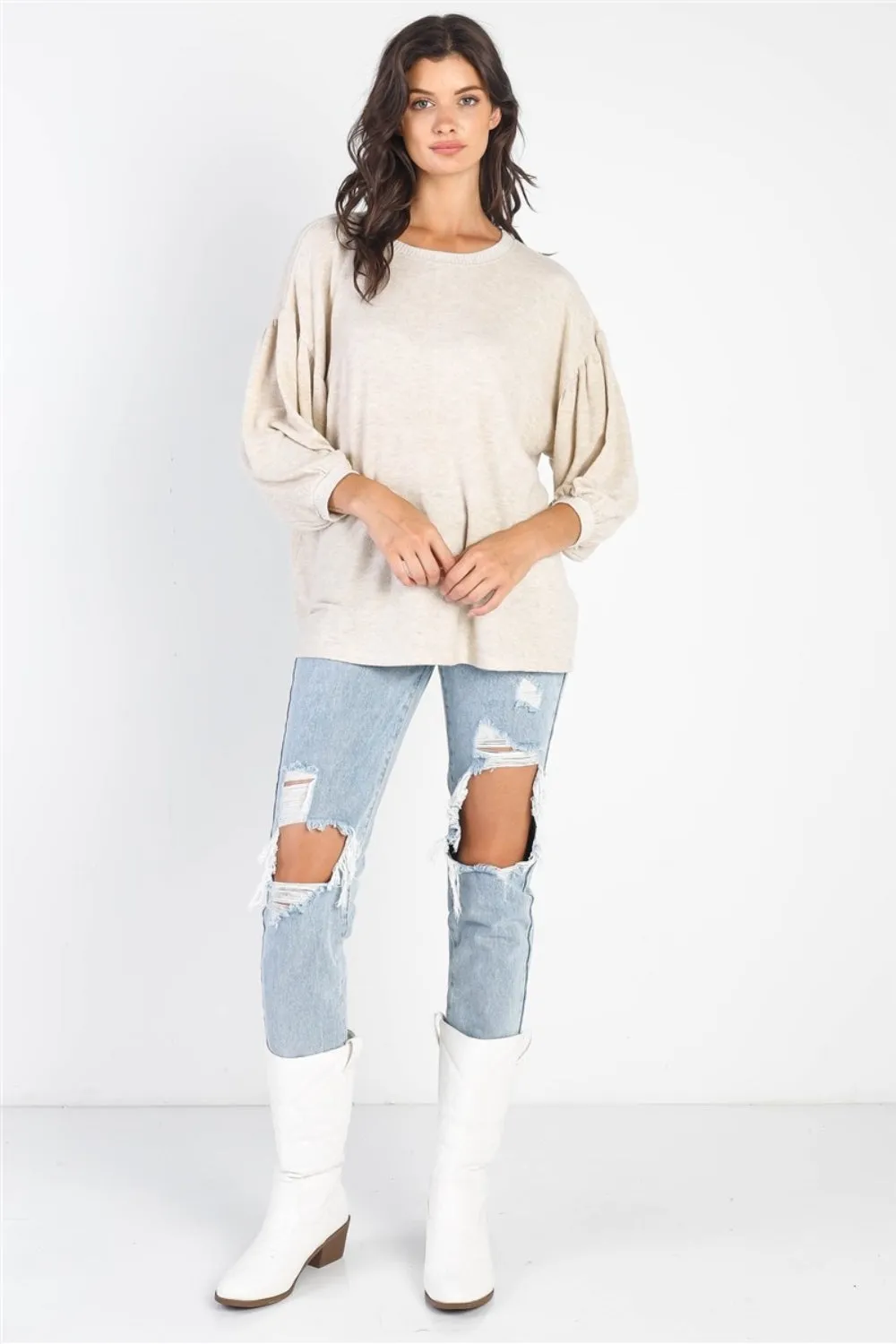 Christy Drop Shoulder Puff Sleeve Top