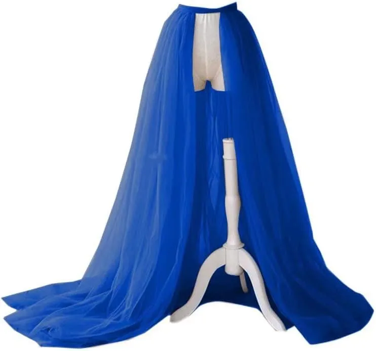 Detachable Wedding Train Only Length 66" Wedding Maxi Tulle Skirts Floor Length Overskirt for Bridal Party