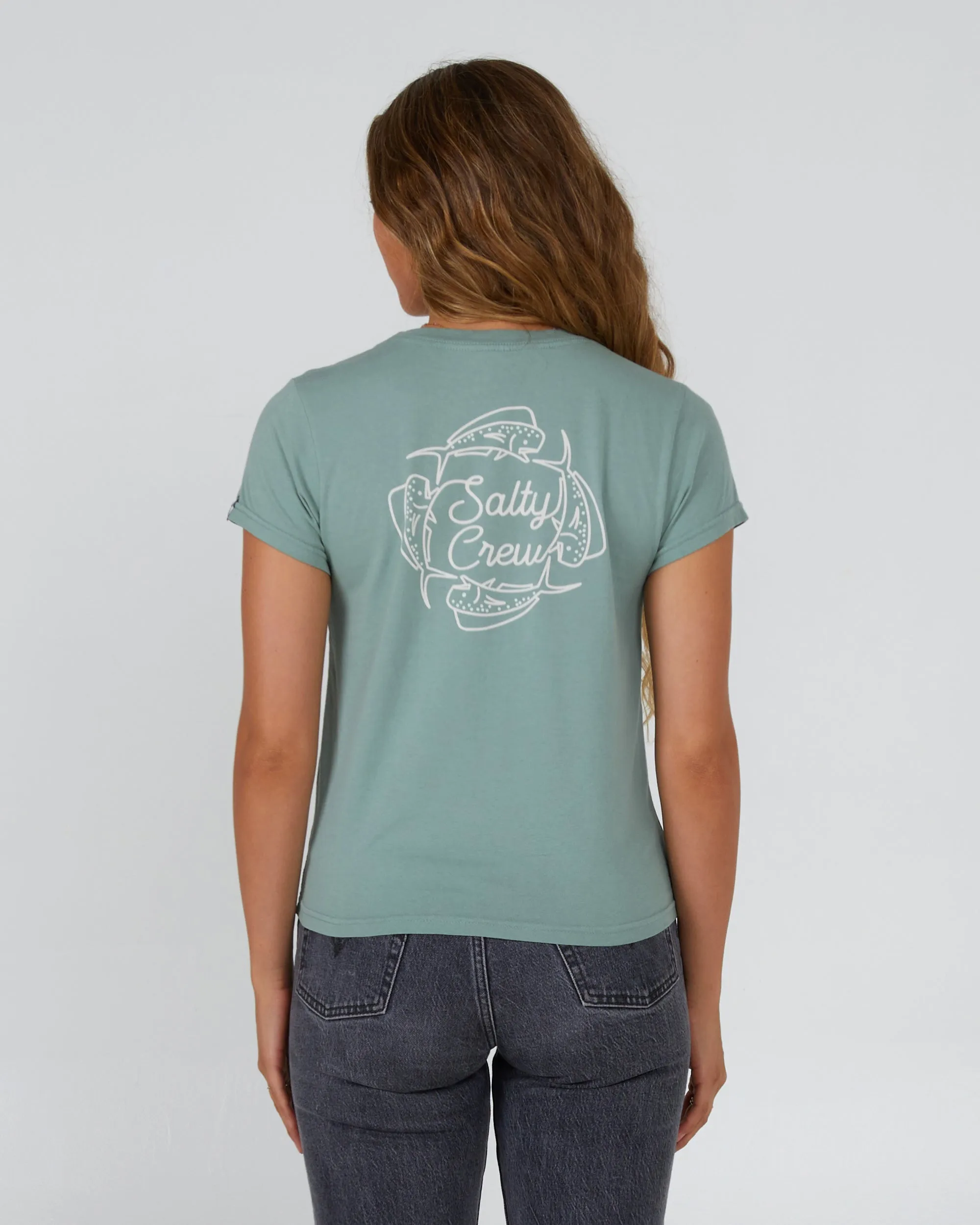 Drawn In Circles Sage Modern Tee