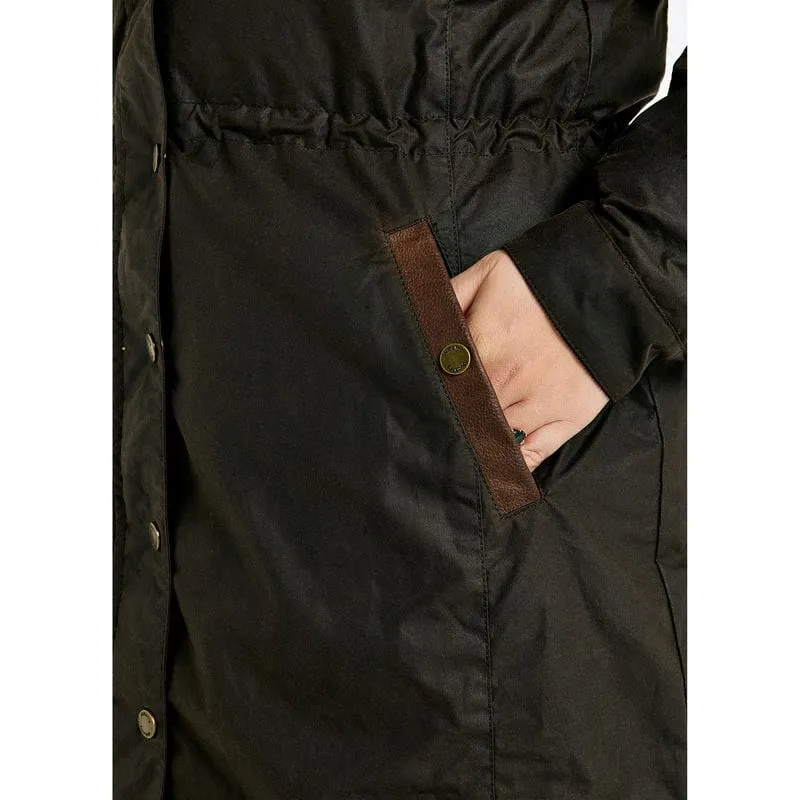 Dubarry Redington Wax Ladies Coat - Verdigris
