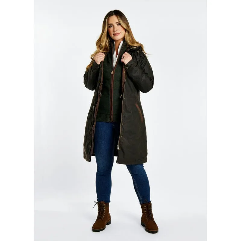Dubarry Redington Wax Ladies Coat - Verdigris