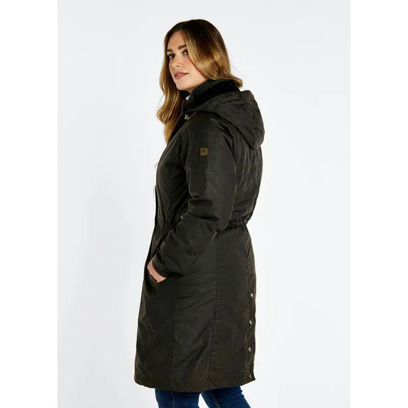 Dubarry Redington Wax Ladies Coat - Verdigris