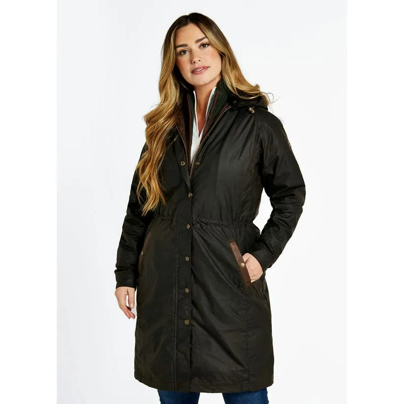 Dubarry Redington Wax Ladies Coat - Verdigris