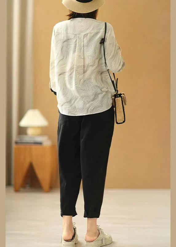 Fitted Black Casual Pockets Harem Fall Pants