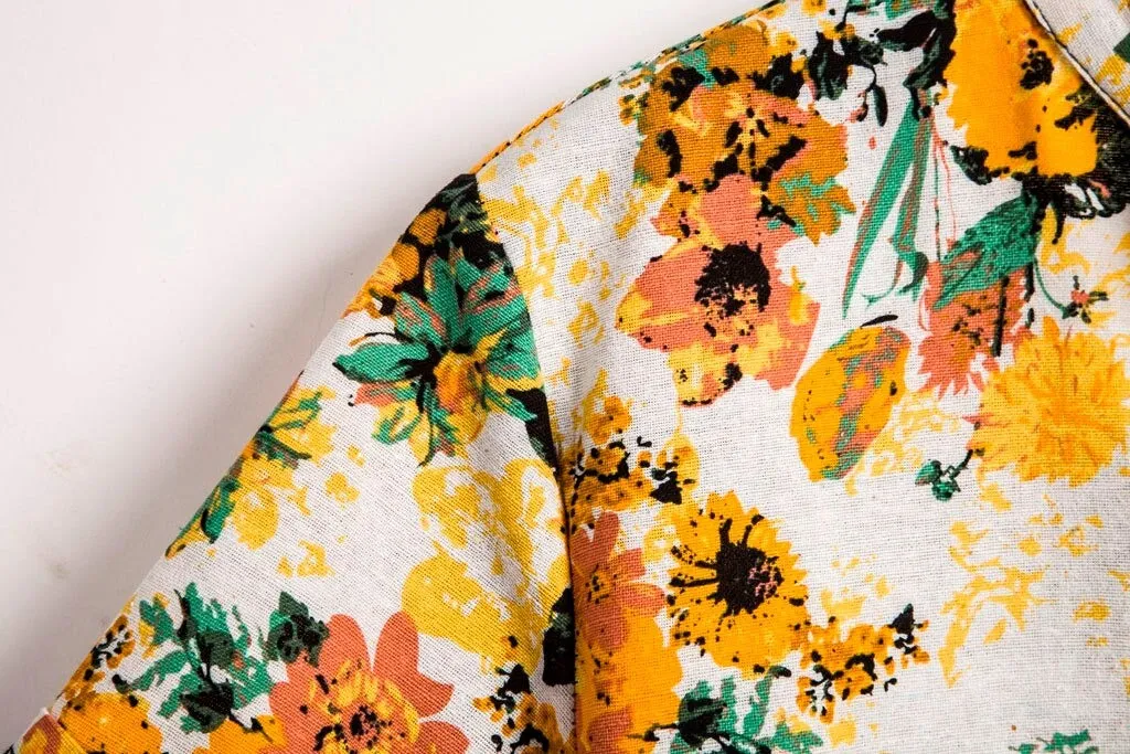Floral Loose Baggy Holiday Shirts