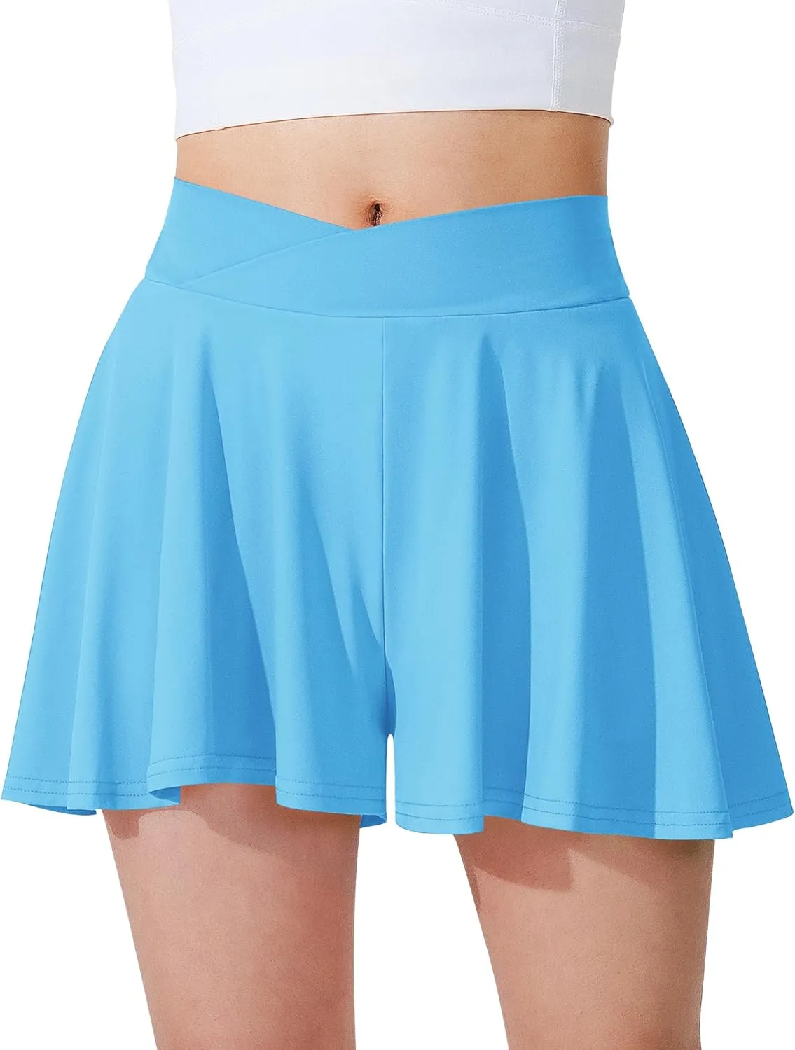 Girls Flowy Shorts Butterfly Shorts with Liner 2-in-1 Athletic Tennis Running Gym Shorts with Pockets for Kids