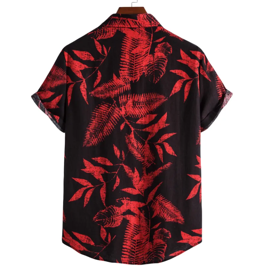 Hawaiian shirts - Black and Red Summer Shirt