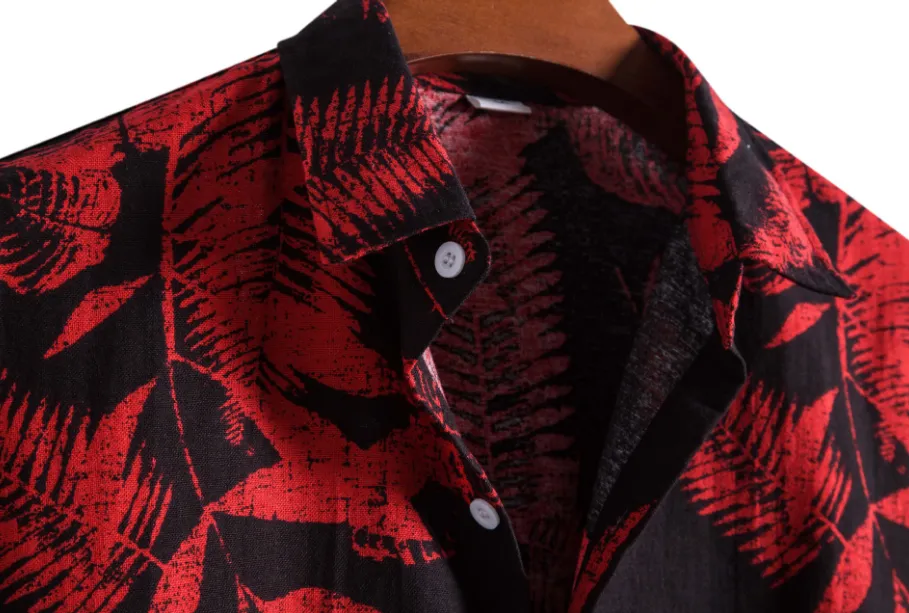 Hawaiian shirts - Black and Red Summer Shirt