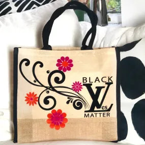 Large- Black Lives Matter Floral Tote!