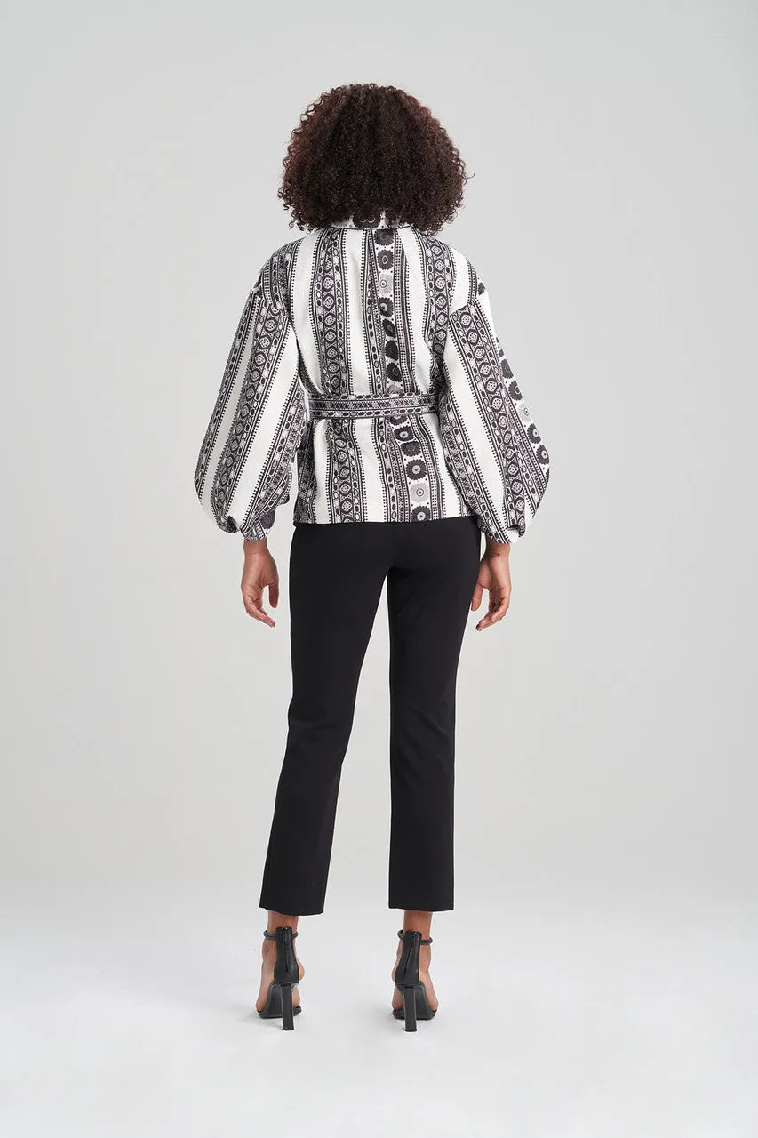 Le Souk Jacquard Belted Topper