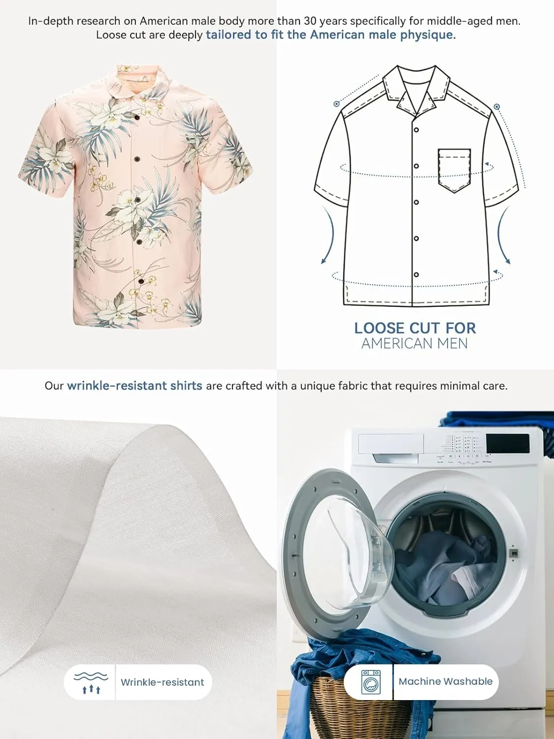 Men's Hawaiian Floral Shirts Silk and Linen Button Down Casual Tropical Holiday Beach Shirts