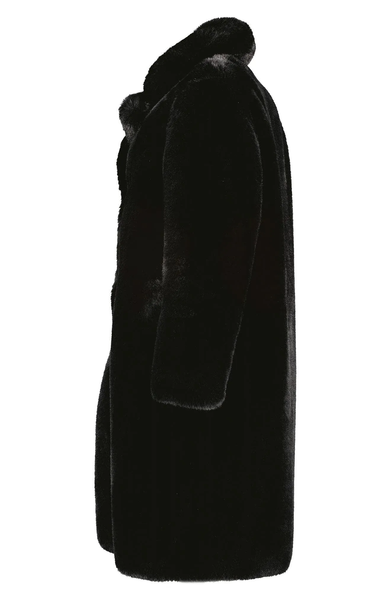 NOIZE Faux Fur Longline Coat