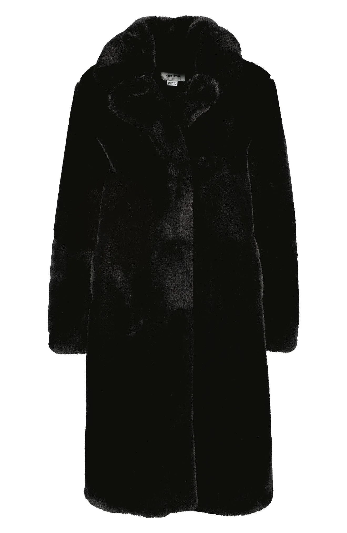 NOIZE Faux Fur Longline Coat