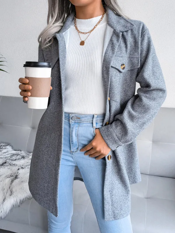 Plush Wool Overcoat - Long Belted Jacket