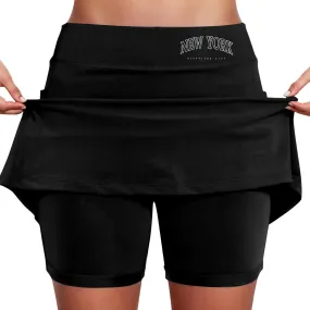 Womens Tennis Skorts with Pockets High Waist Athletic Sports Skirts with Shorts Underneath Quick Dry Golf Skort 2025