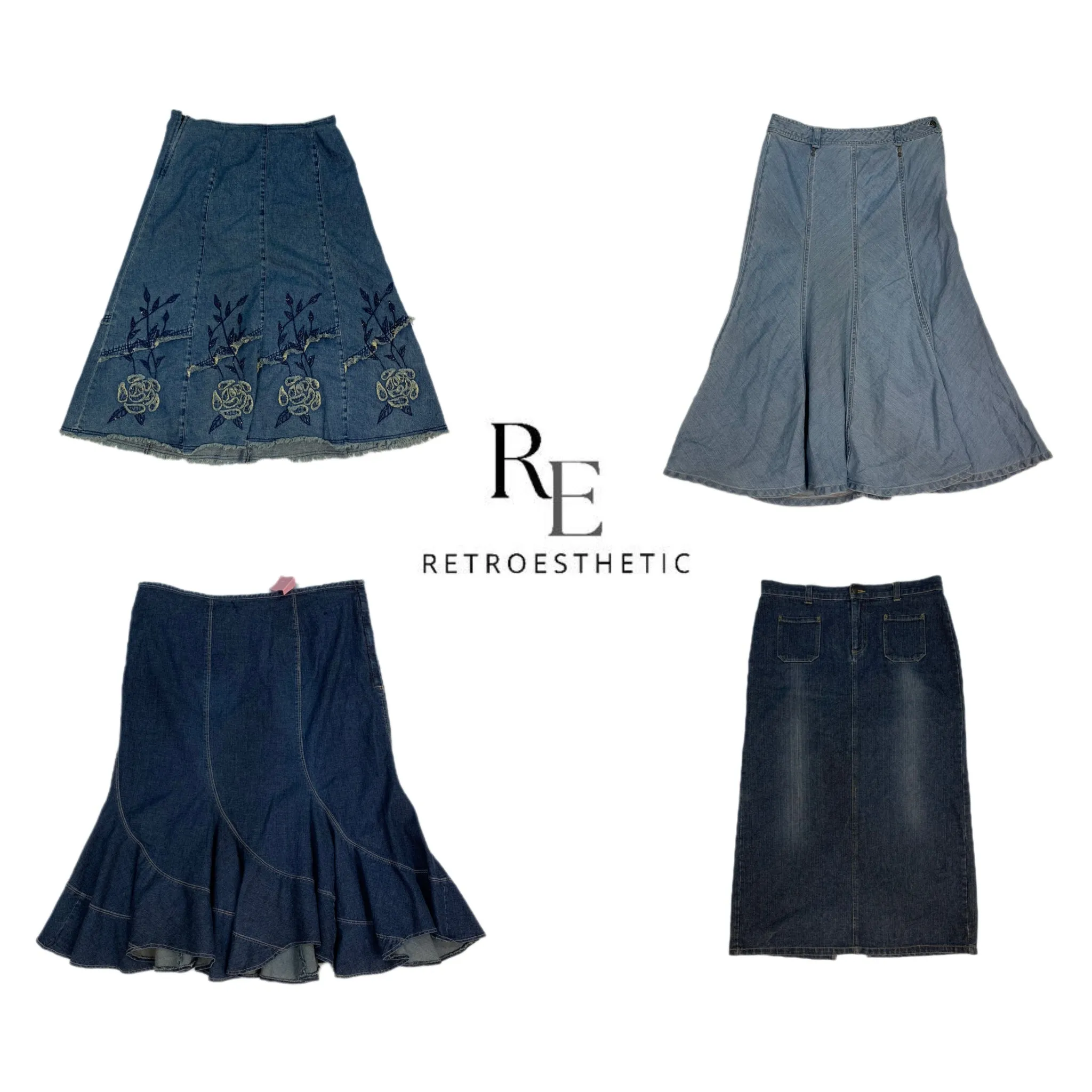 Y2K Fairy Core Denim Skirts ( SR-298)